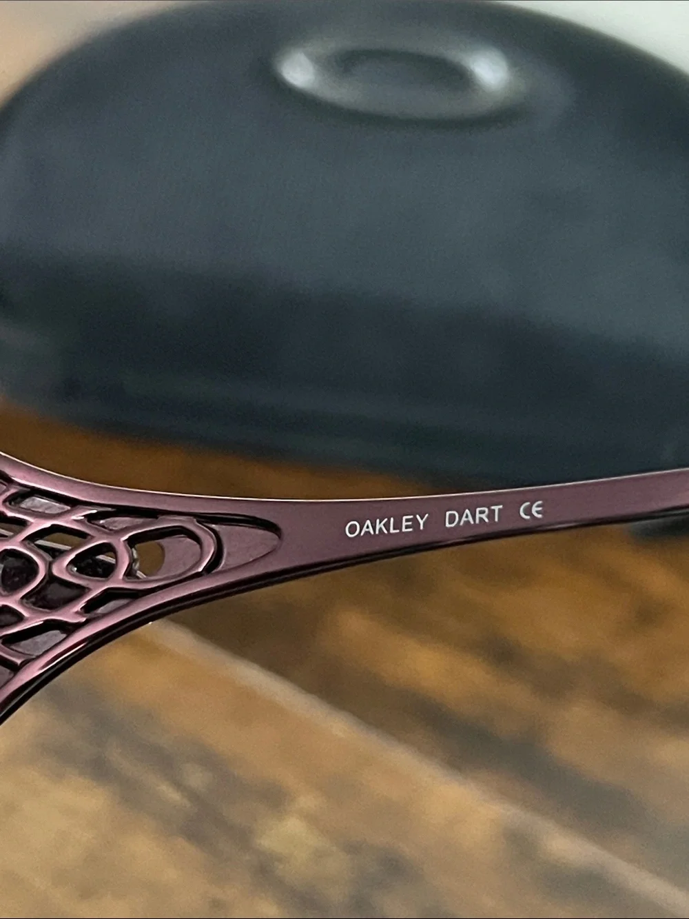Oakley Brown Shield Sunglasses with Black Hard Case